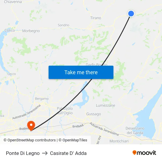 Wooden Bridge to Casirate d'Adda map