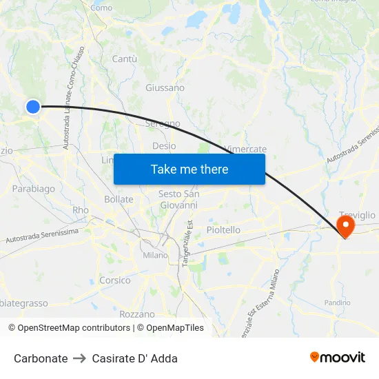 Carbonate to Casirate D' Adda map