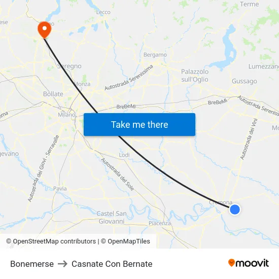 Bonemerse to Casnate Con Bernate map