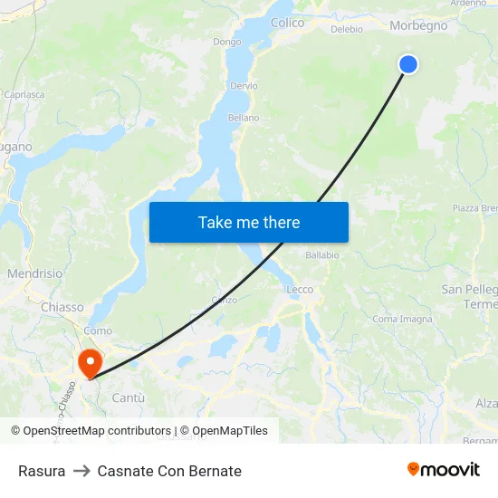 Rasura to Casnate Con Bernate map