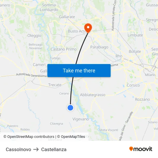 Cassolnovo to Castellanza map