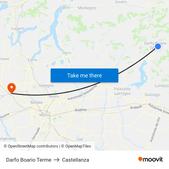 Darfo Boario Terme to Castellanza map