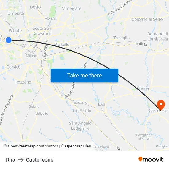 Rho to Castelleone map
