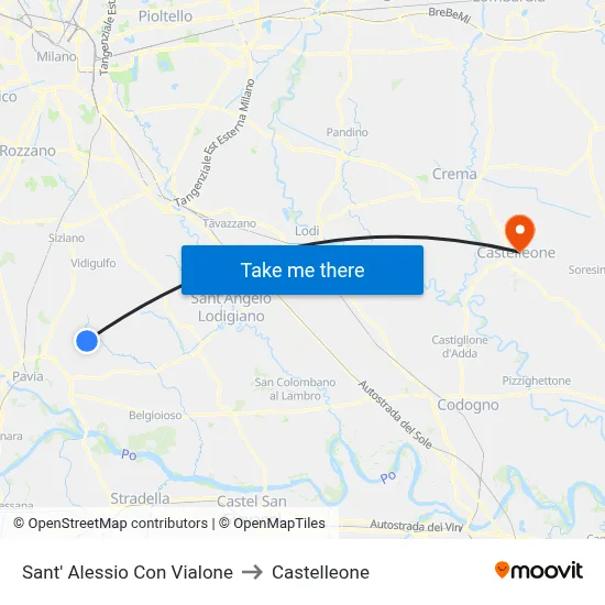 Sant'Alessio con Vialone to Castelleone map