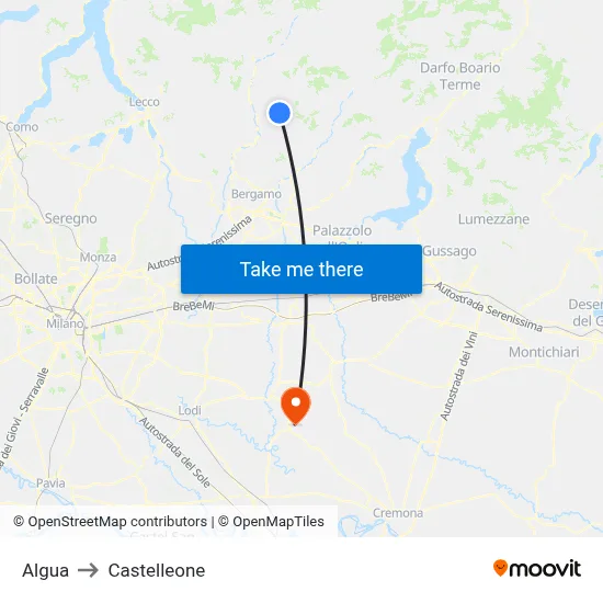 Algua to Castelleone map