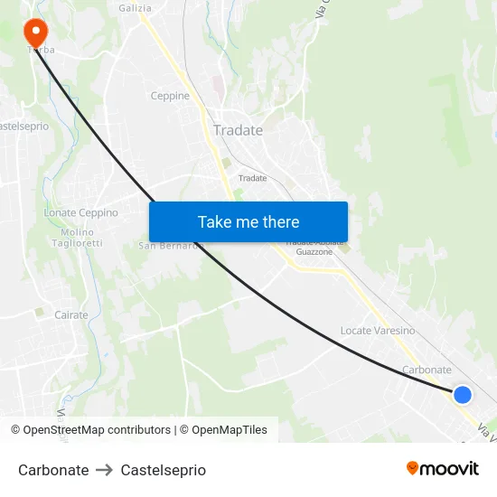 Carbonate to Castelseprio map