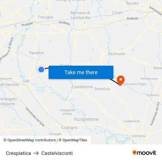 Crespiatica to Castelvisconti map