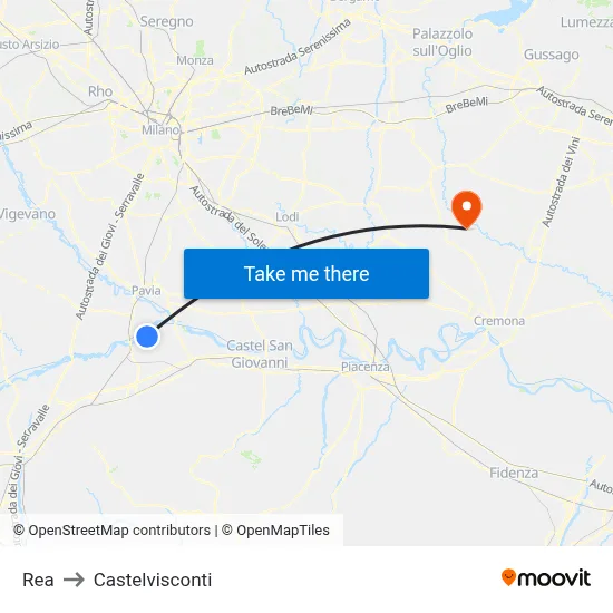 REA to Castelvisconti map