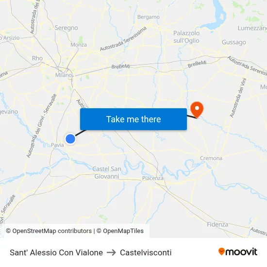 Sant'Alessio con Vialone to Castelvisconti map