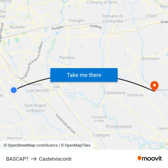 Bascap to Castelvisconti map