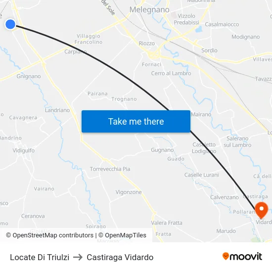 Locate Di Triulzi to Castiraga Vidardo map