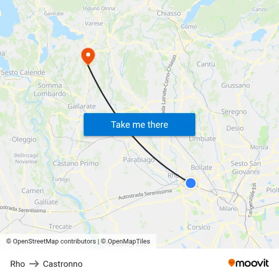 Rho to Castronno map