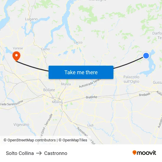 Solto Collina to Castronno map