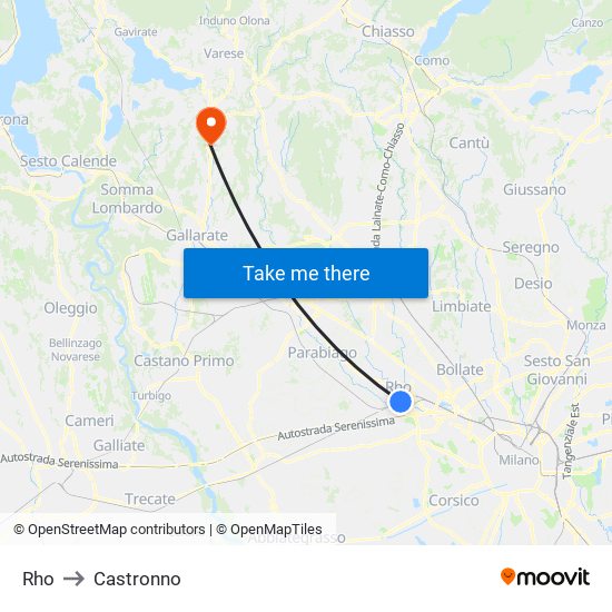 Rho to Castronno map