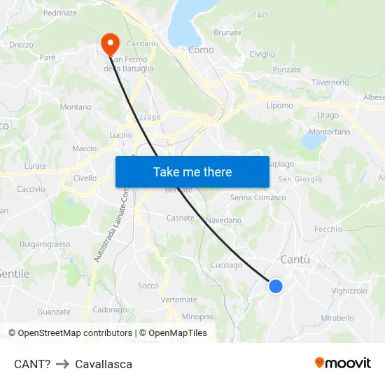 CANT? to Cavallasca map