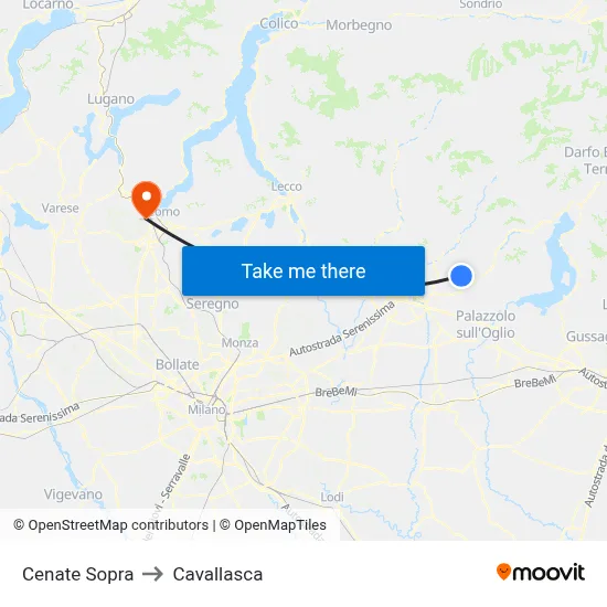 Cenate Sopra to Cavallasca map