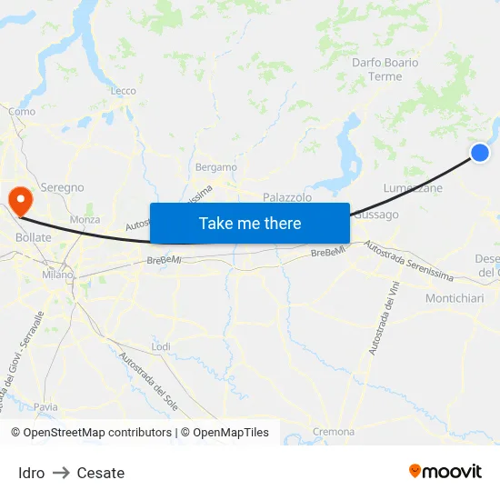 Hydro to Cesate map