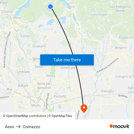 Asso to Comazzo map