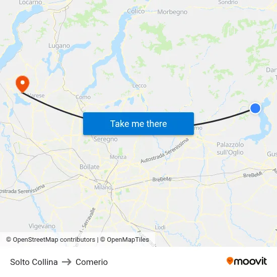 Solto Collina to Comerio map