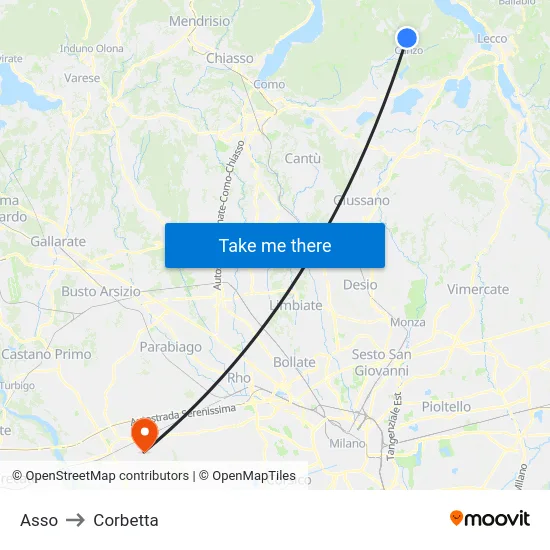 Asso to Corbetta map