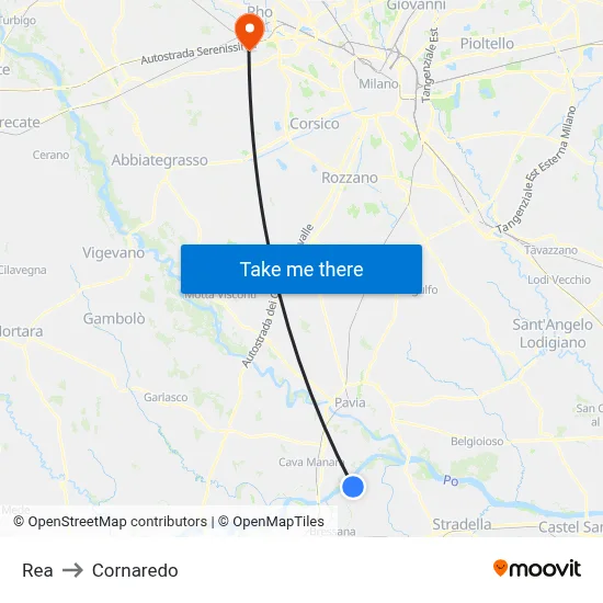 REA to Cornaredo map