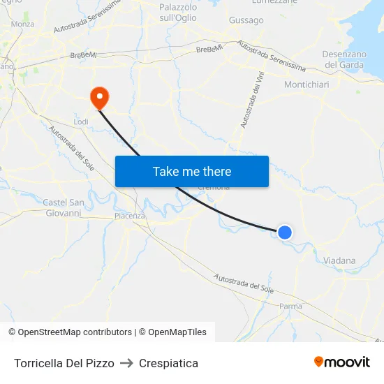 Torricella Del Pizzo to Crespiatica map