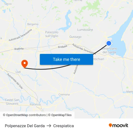 Polpenazze Del Garda to Crespiatica map
