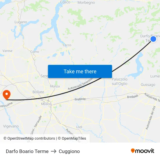 Darfo Boario Terme to Cuggiono map