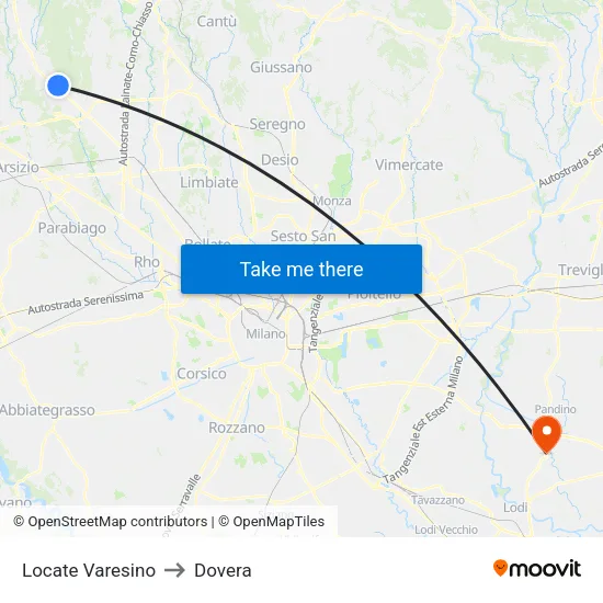 Locate Varesino to Dovera map