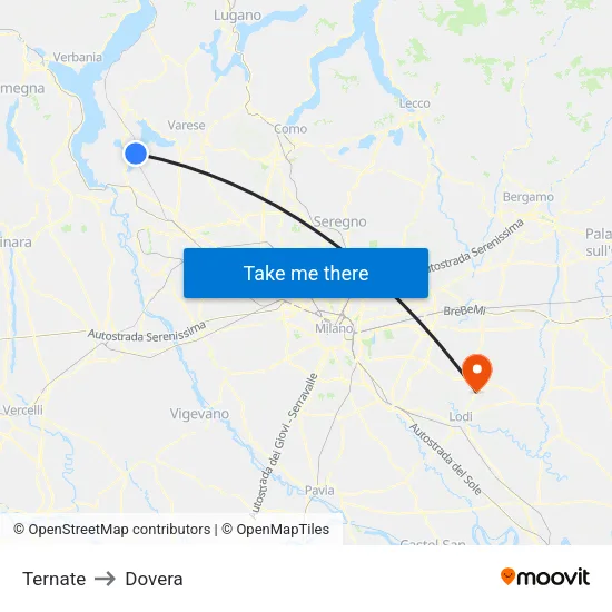Ternate to Dovera map