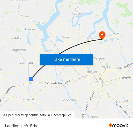 Landiona to Herb map