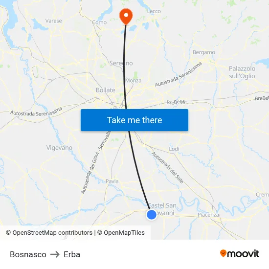 Bosnasco to Herb map