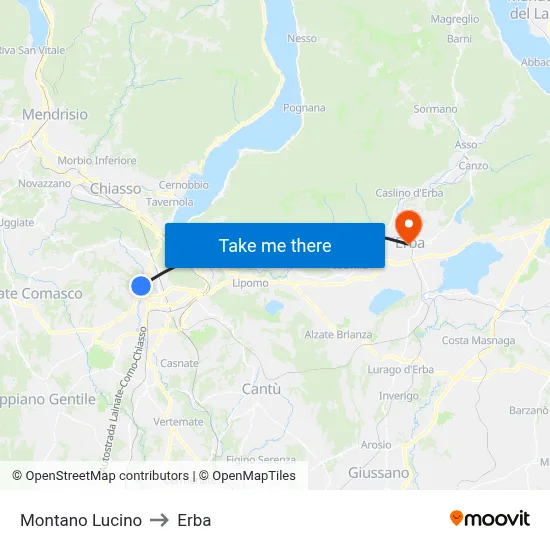 Montano Lucino to Herb map