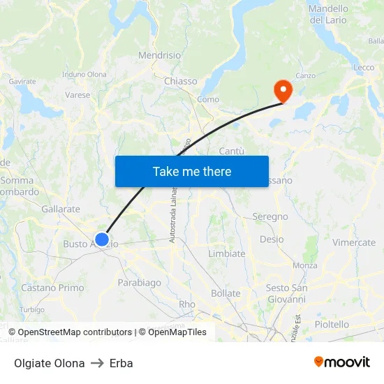 Olgiate Olona to Herb map