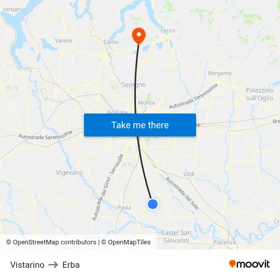 Vistarino to Herb map