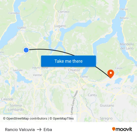 Rancio Valcuvia to Herb map