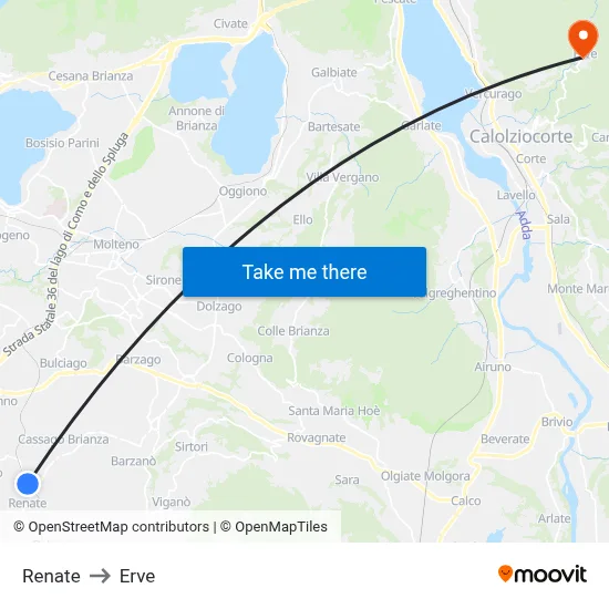 Renate to Erve map