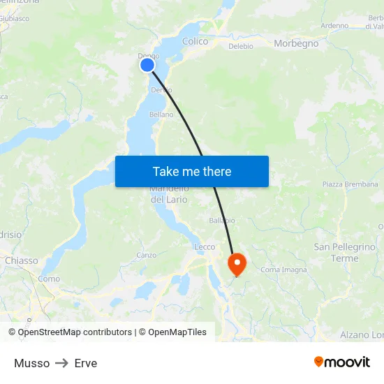 Musso to Erve map