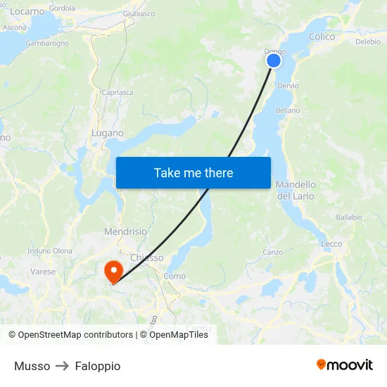 Musso to Faloppio map