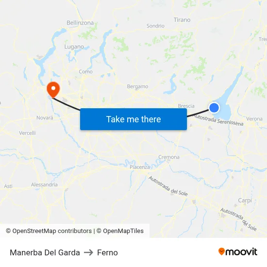 Manerba Del Garda to Ferno map