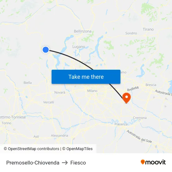 Premosello-Chiovenda to Fiesco map