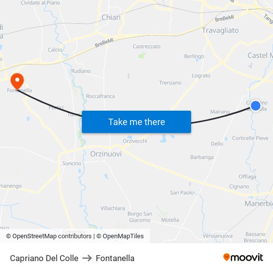 Capriano Del Colle to Fontanella map