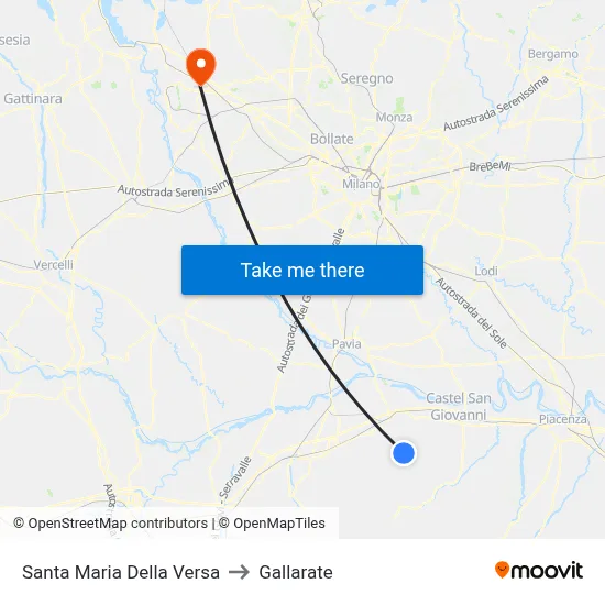 Santa Maria Della Versa to Gallarate map