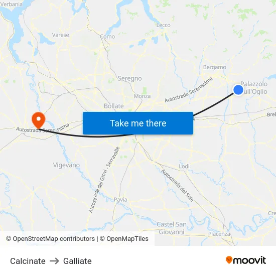 Calcinate to Galliate map
