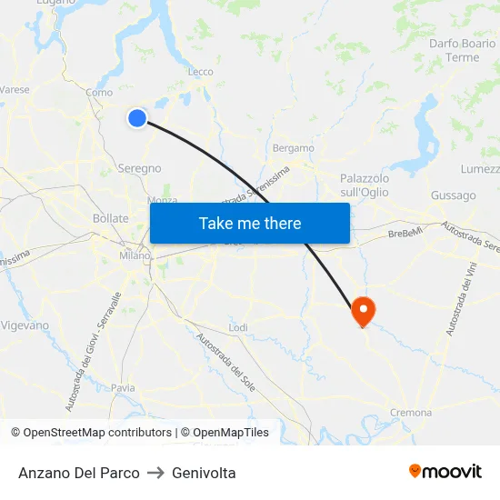 Anzano Del Parco to Genivolta map