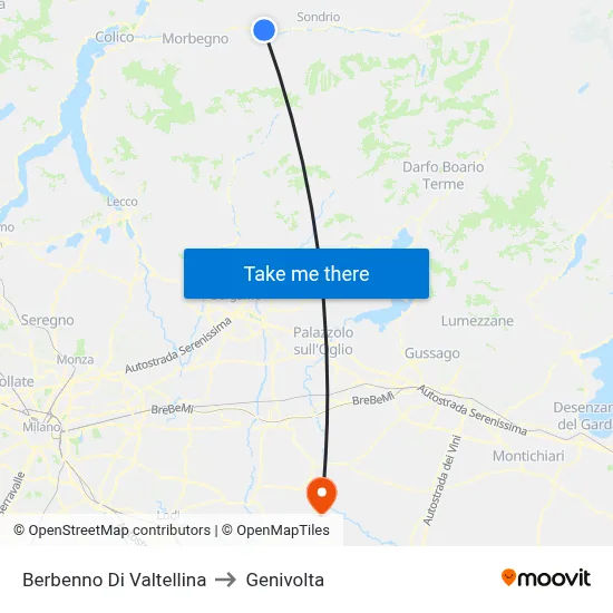 Berbenno Di Valtellina to Genivolta map