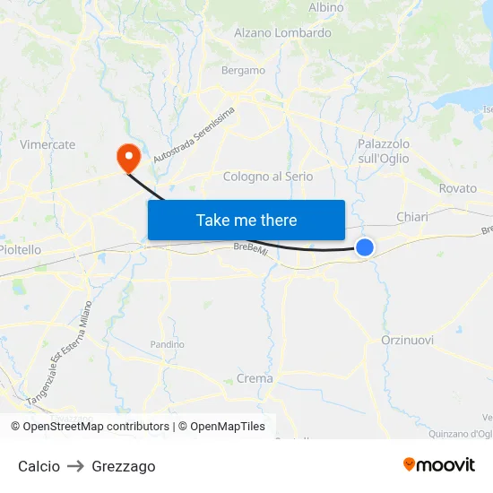 Soccer to Grezzago map