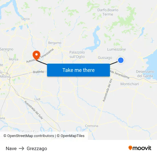 Nave to Grezzago map