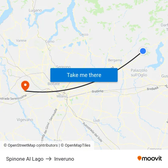 Spinone Al Lago to Inveruno map