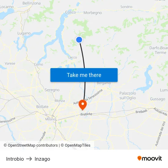 Introbio to Inzago map